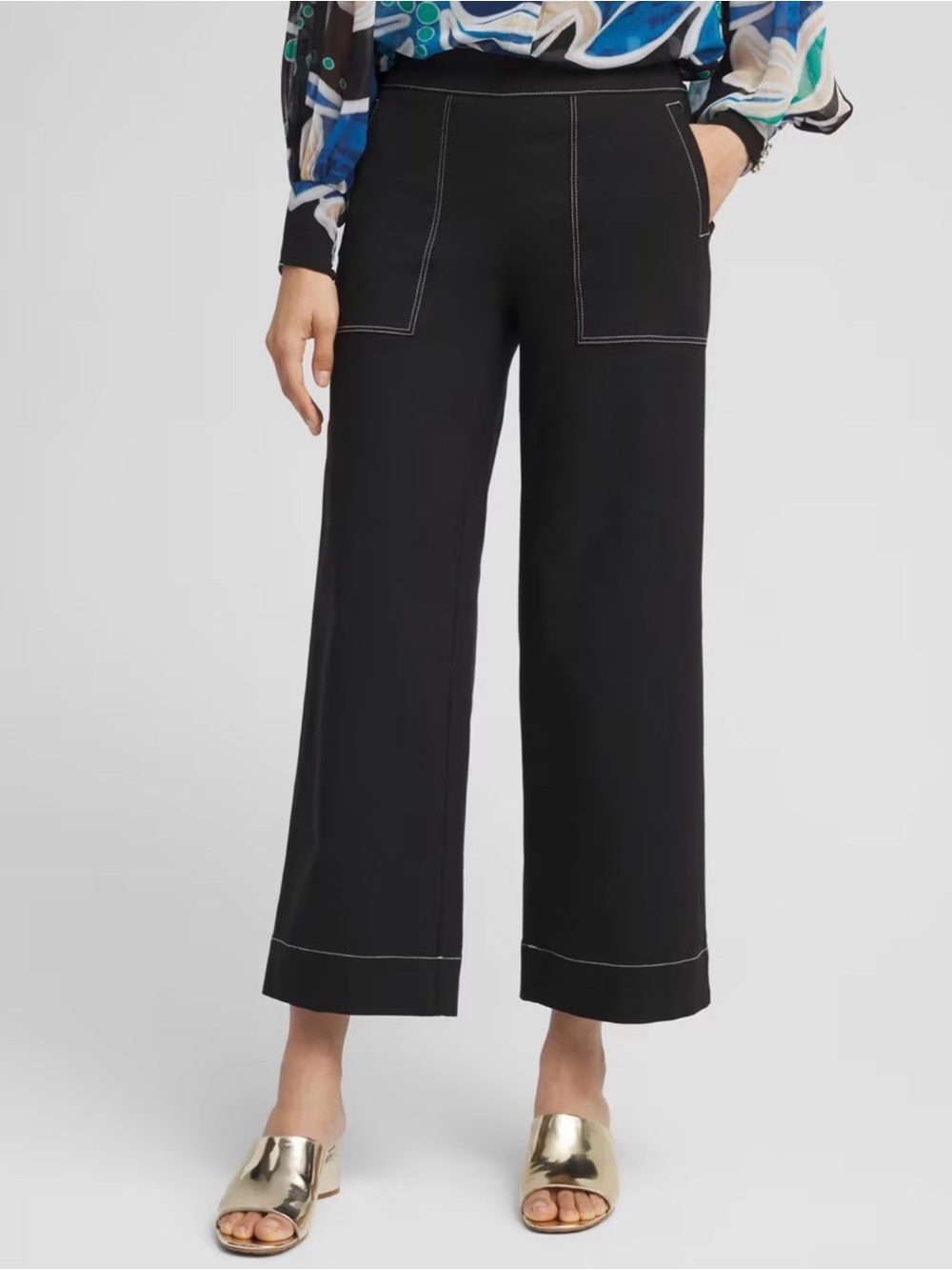 Chico's Black Brigitte™ Utility Wide-Leg Cropped Pants